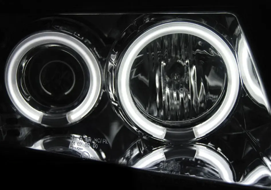 Frontlykter VW PASSAT (B5 3B) 1996-2000 ANGEL EYES CCFL CHROME – bilde 4
