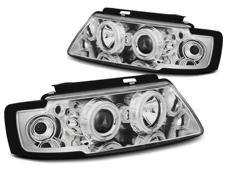 Frontlykter VW PASSAT (B5 3B) 1996-2000 ANGEL EYES CCFL CHROME – bilde 7