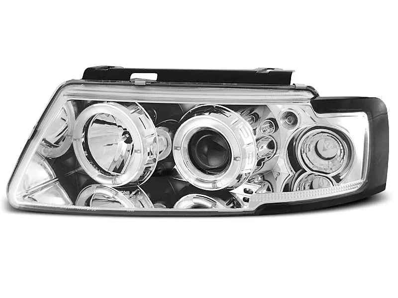 Frontlykter VW PASSAT (B5 3B) 1996-2000 ANGEL EYES CHROME – bilde 3