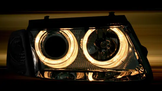 Frontlykter VW PASSAT (B5 3B) 1996-2000 ANGEL EYES CHROME – bilde 3