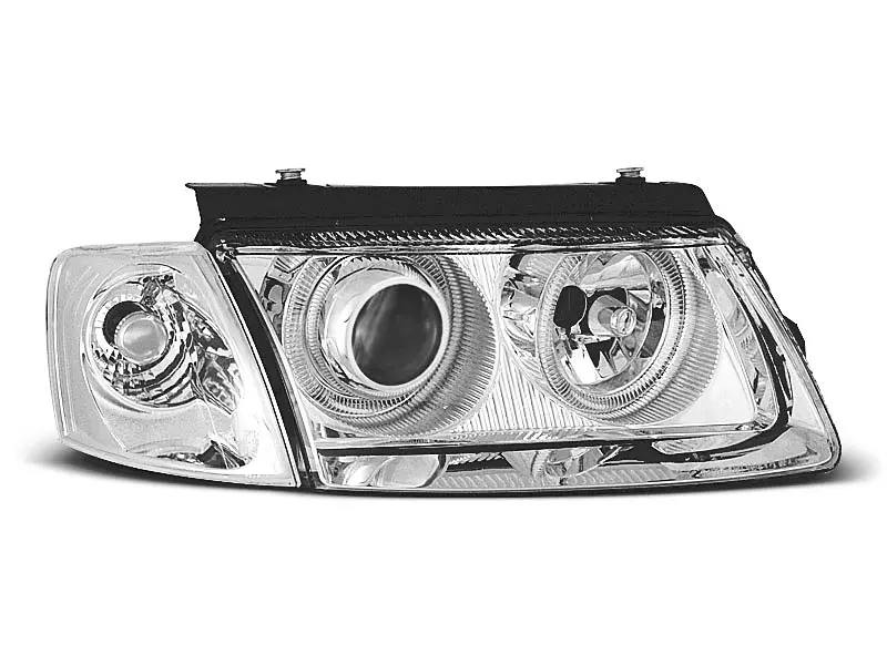 Frontlykter VW PASSAT (B5 3B) 1996-2000 ANGEL EYES CHROME – bilde 7