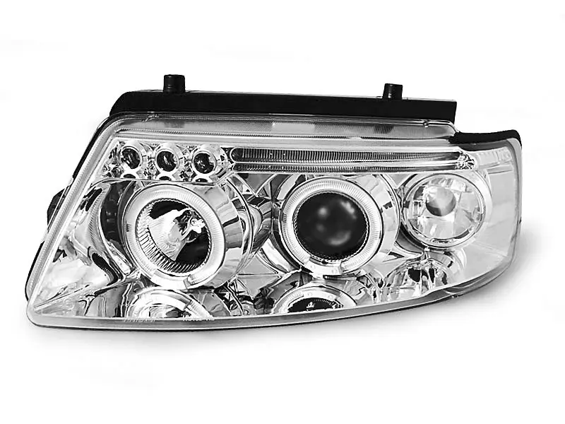 Frontlykter VW PASSAT (B5 3B) 1996-2000 ANGEL EYES CHROME – bilde 3
