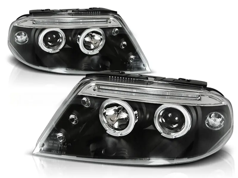 Frontlykter VW PASSAT (B5 3BG) 2000-2005 ANGEL EYES BLACK – bilde 3