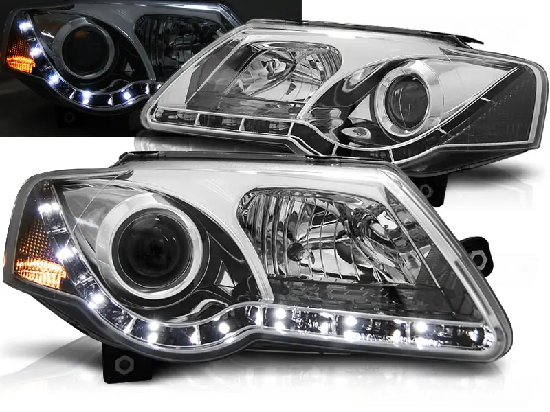 Frontlykter VW PASSAT (B6) 2005-2010 DAYLIGHT CHROME