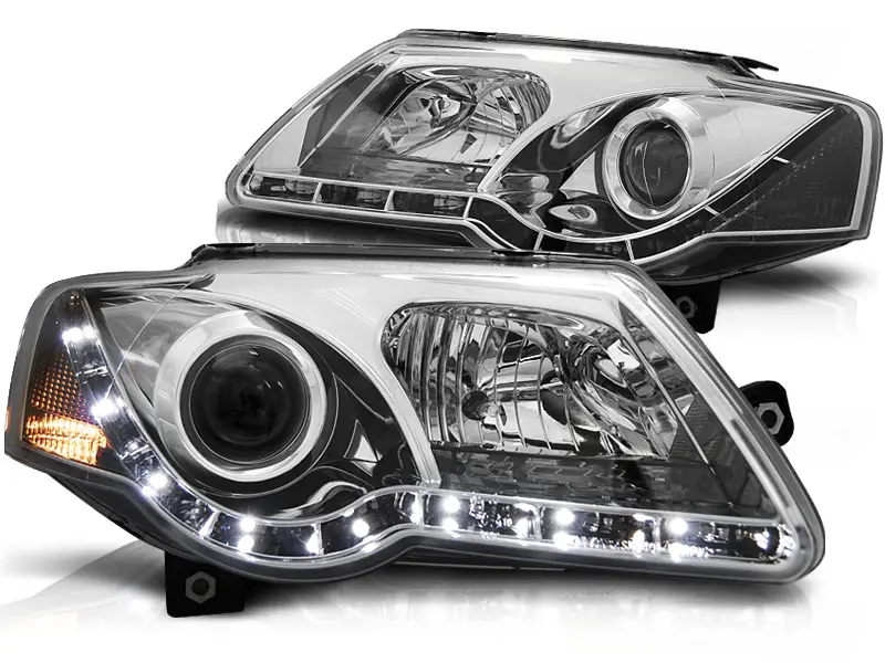 Frontlykter VW PASSAT (B6) 2005-2010 DAYLIGHT CHROME – bilde 2