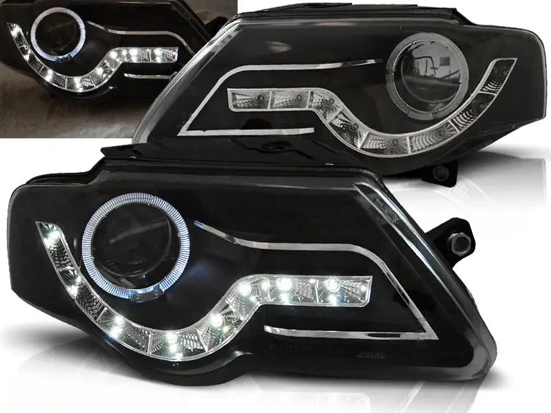 Frontlykter VW PASSAT (B6 3C) 2005-2010 DAYLIGHT BLACK
