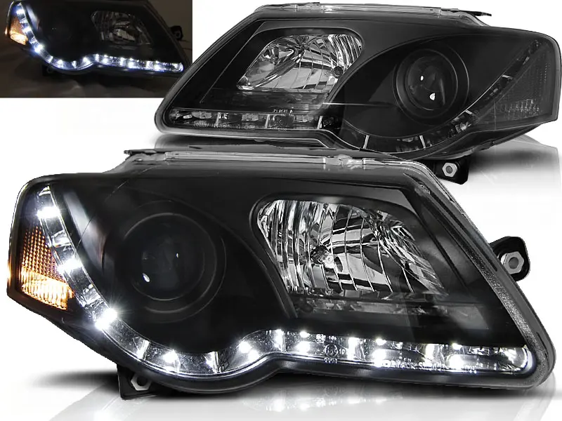 Frontlykter VW Passat B6 Sedan 2005 - 2010 │ DAYLIGHT BLACK