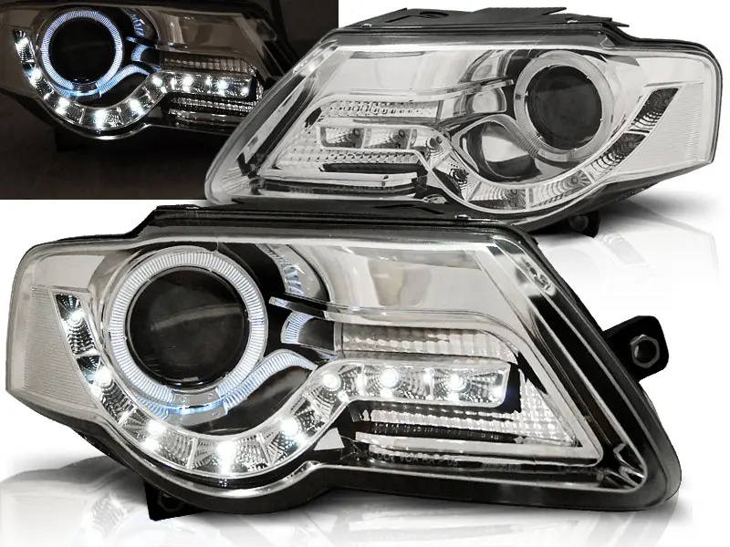 Frontlykter VW Passat B6 Sedan 2005 - 2010 │ DAYLIGHT CHROME
