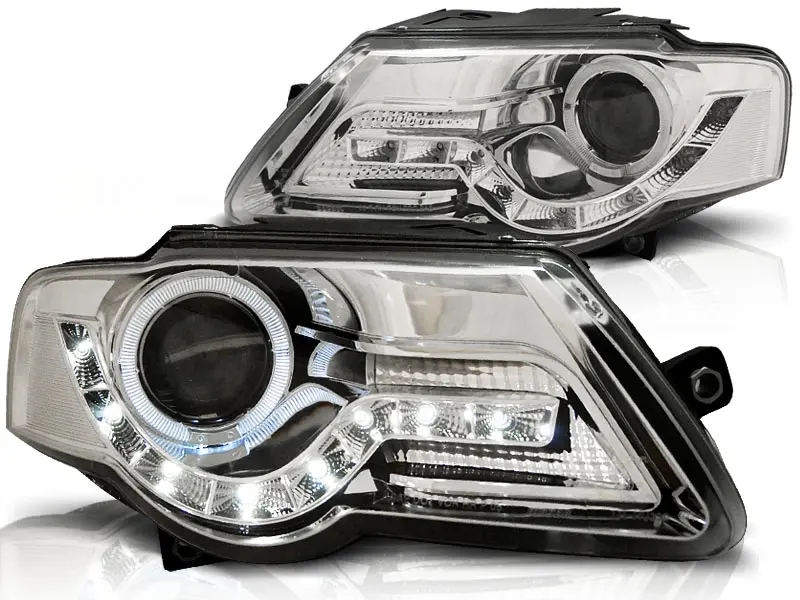 Frontlykter VW Passat B6 Sedan 2005 - 2010 │ DAYLIGHT CHROME – bilde 2