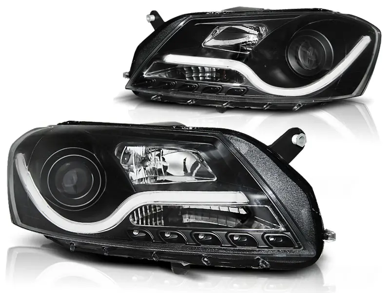 Frontlykter VW Passat B7 2010 - 2014 │ TUBE LIGHT BLACK – bilde 2
