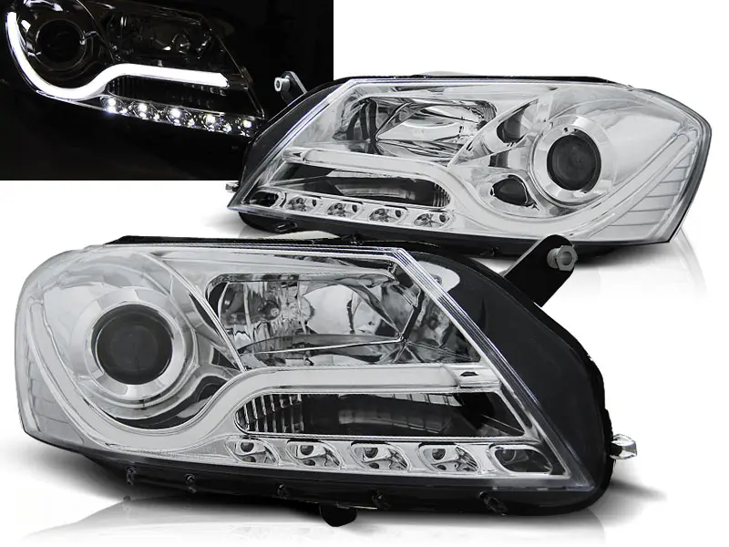 Frontlykter VW Passat B7 Sedan 2010 - 2014 │ TUBE LIGHT CHROME