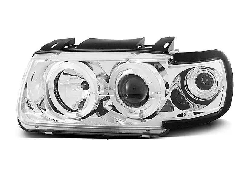 Frontlykter VW POLO (6N) 1994-1999 ANGEL EYES CHROME – bilde 3