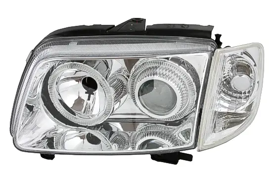 Frontlykter VW POLO (6N) 1994-1999 ANGEL EYES CHROME – bilde 2