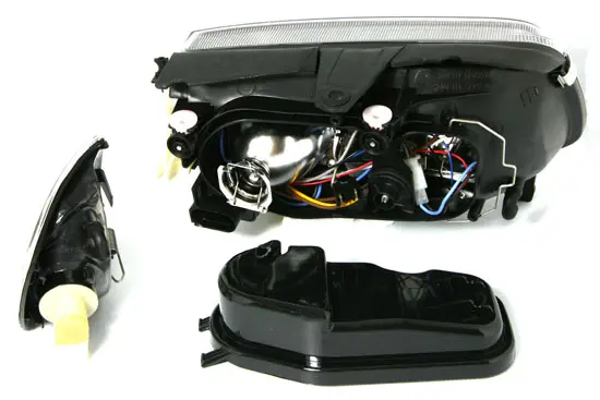Frontlykter VW POLO (6N) 1994-1999 ANGEL EYES CHROME – bilde 4
