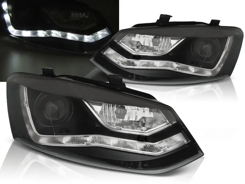 Frontlykter VW POLO (6R) 2009-2014 DAYLIGHT BLACK