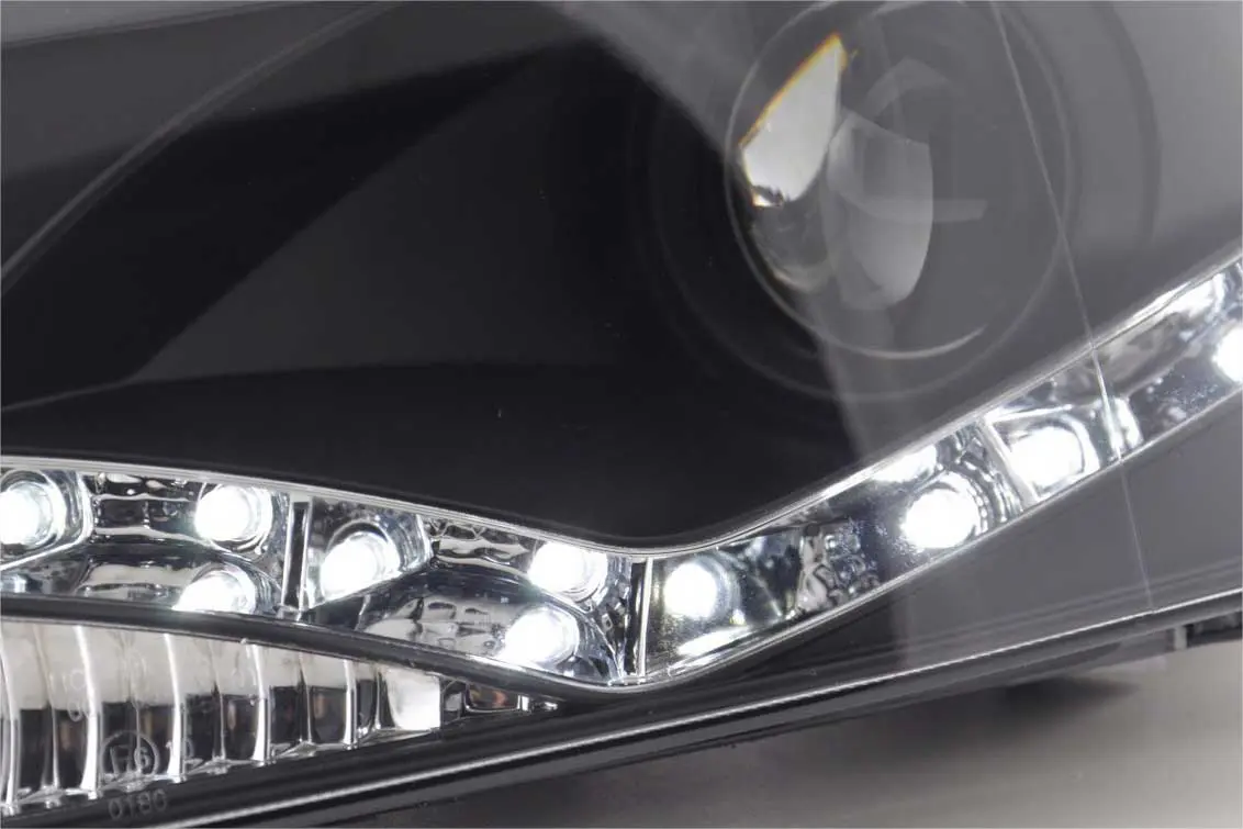 Frontlykter VW POLO (6R) 2009-2014 TRUE DRL BLACK – bilde 5