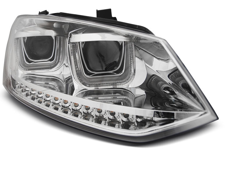Frontlykter VW POLO (6R) 2009-2014 U-LED LIGHT CHROME – bilde 5
