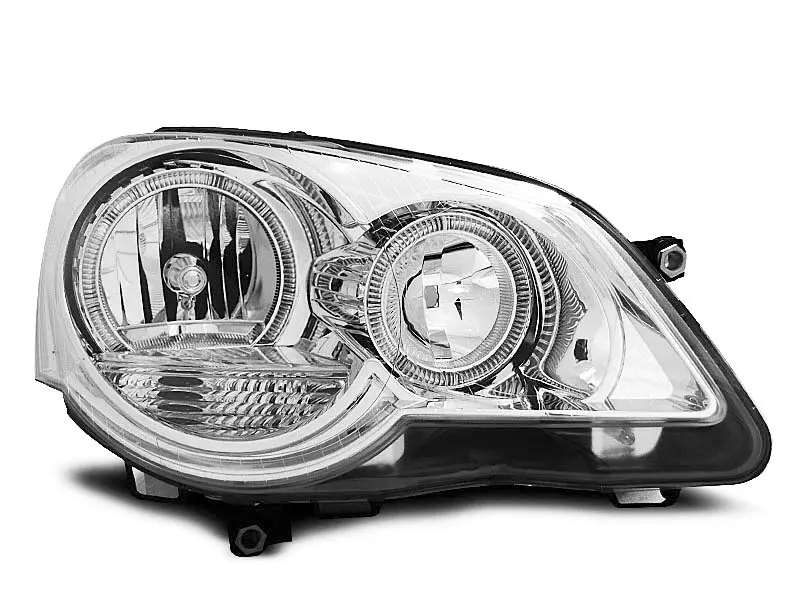 Frontlykter VW Polo IV Facelift 2005 - 2009 │ ANGEL EYES CHROME – bilde 2