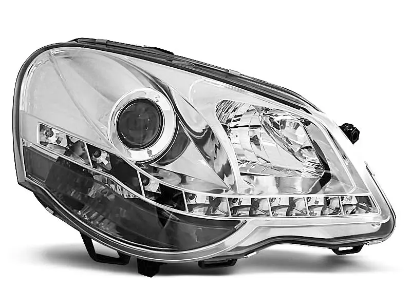 Frontlykter VW Polo IV Facelift 2005 - 2009 │ DAYLIGHT CHROME – bilde 2