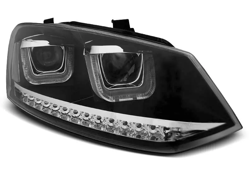 Frontlykter VW Polo V 2009 - 2014 │ U-LED LIGHT BLACK