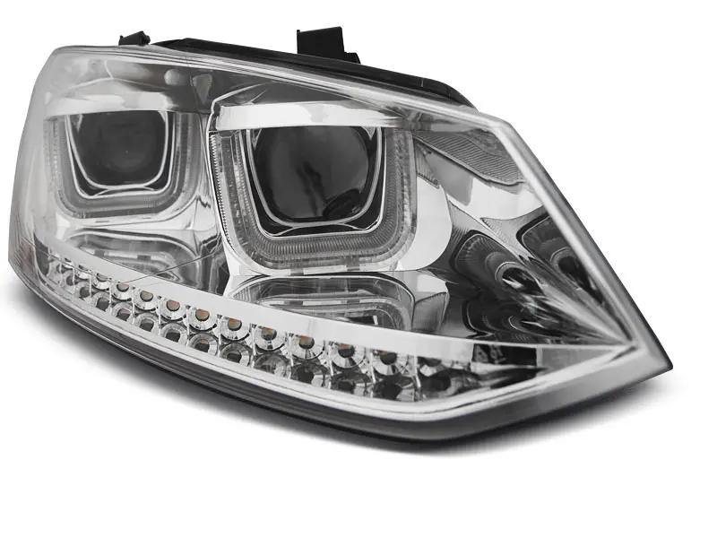 Frontlykter VW Polo V 2009 - 2014 │ U-LED LIGHT CHROME SEQ – bilde 5