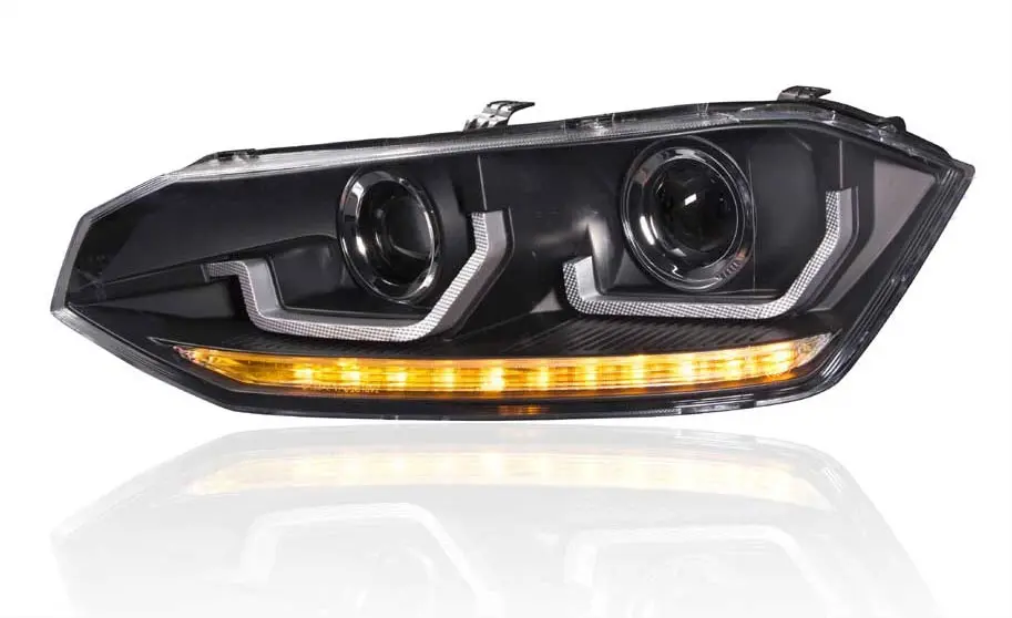 Frontlykter VW POLO VI (2G) 2017~ SEQ LED BLACK – bilde 3