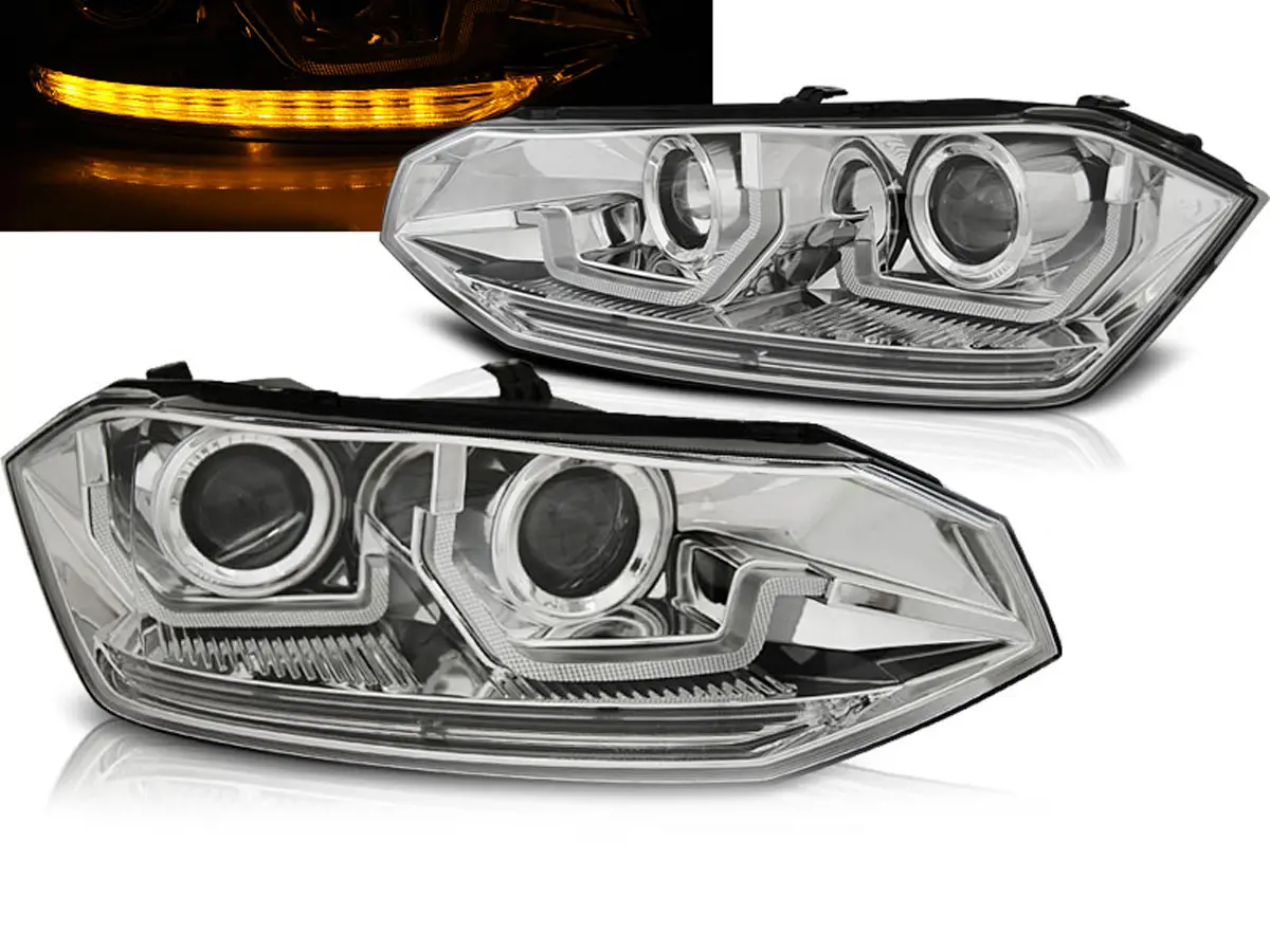 Frontlykter VW POLO VI (2G) 2017~ SEQ LED CHROME