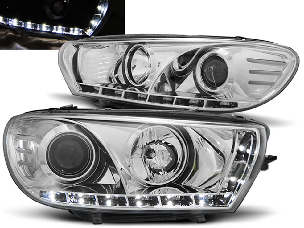 Frontlykter VW SCIROCCO 2008-2014 DAYLIGHT CHROME
