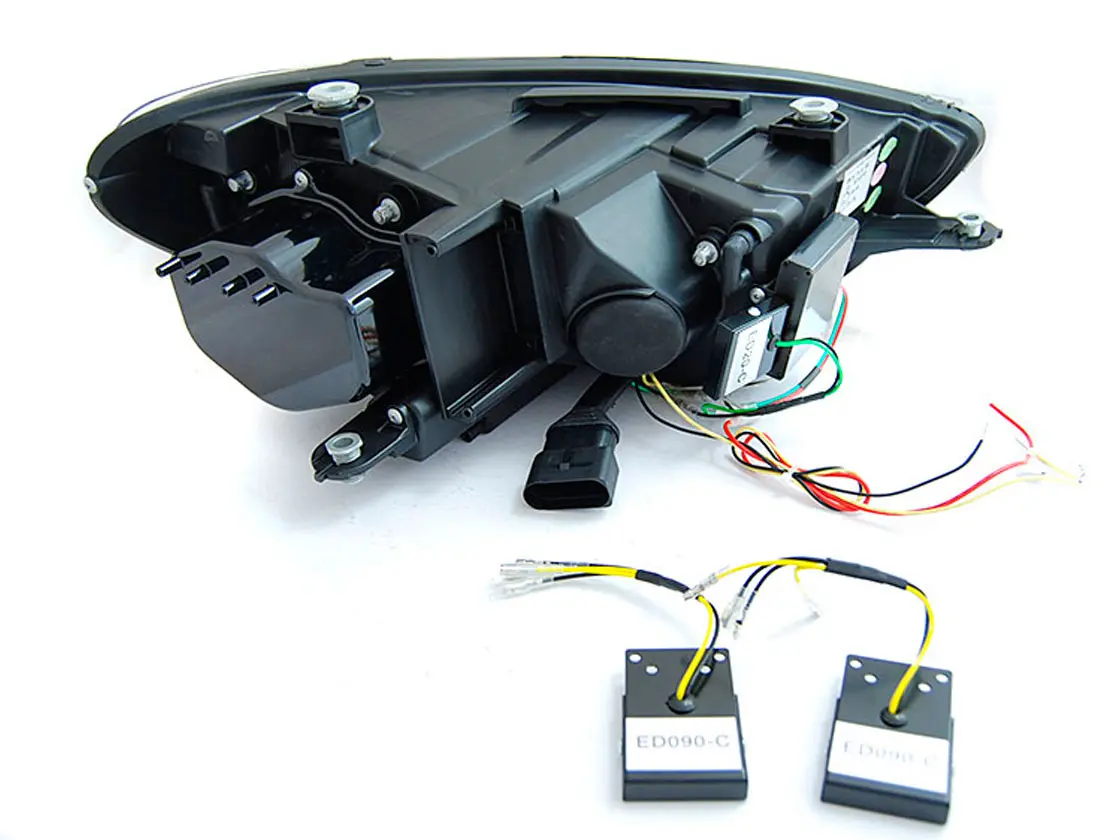 Frontlykter VW SCIROCCO 2014-2017 TUBE SEQ LED CHROME – bilde 5