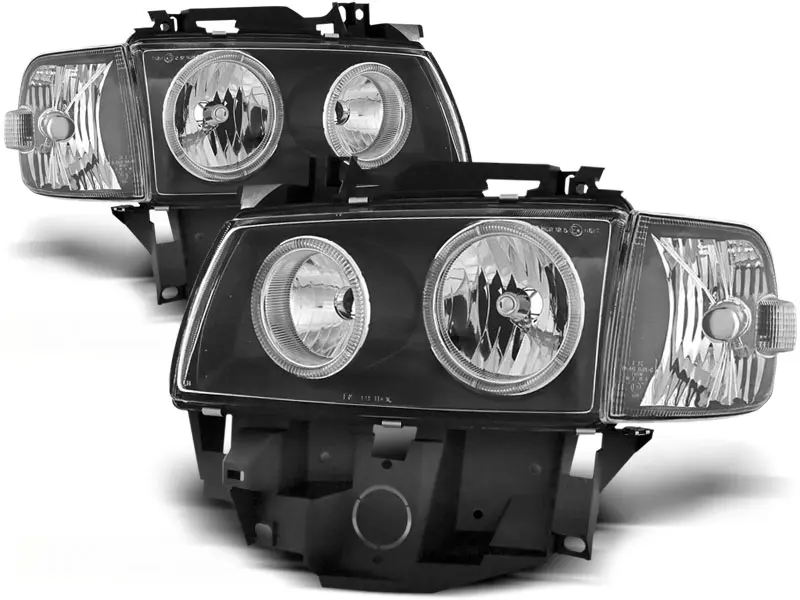Frontlykter VW T4 1996 - 2003 | ANGEL EYES BLACK – bilde 2