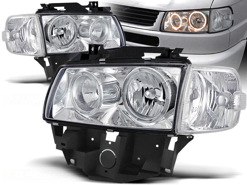 Frontlykter VW T4 1996 - 2003 | ANGEL EYES CHROME