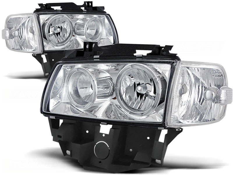 Frontlykter VW T4 1996 - 2003 | ANGEL EYES CHROME – bilde 2