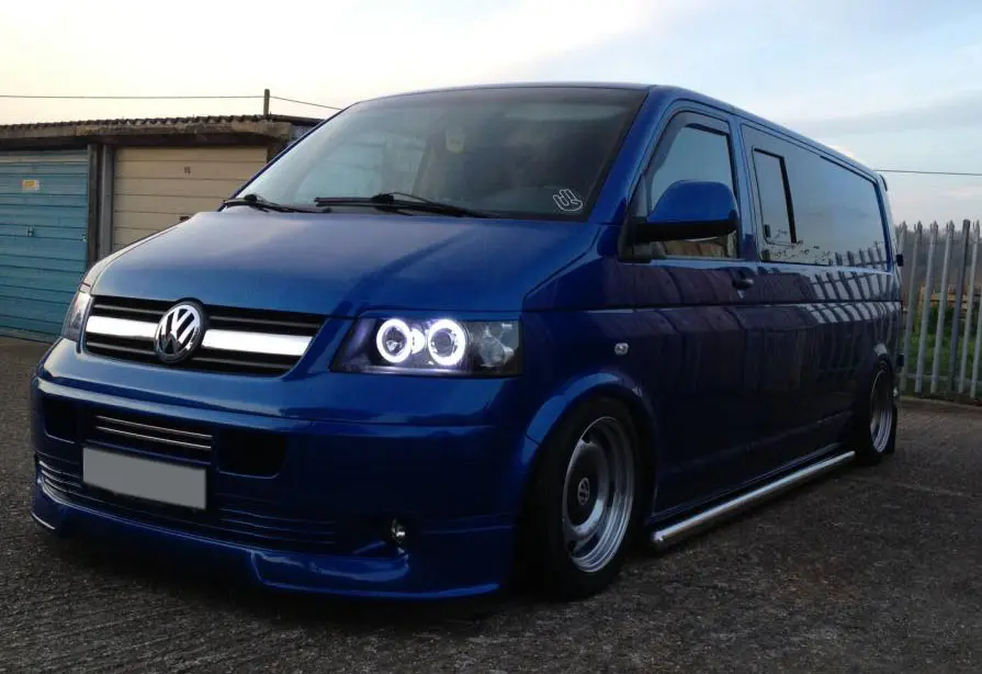 Frontlykter VW T5 2003 - 2009 | ANGEL EYES BLACK Image 1