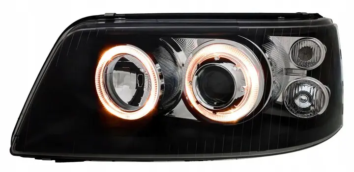 Frontlykter VW T5 2003 - 2009 | ANGEL EYES BLACK Image 4