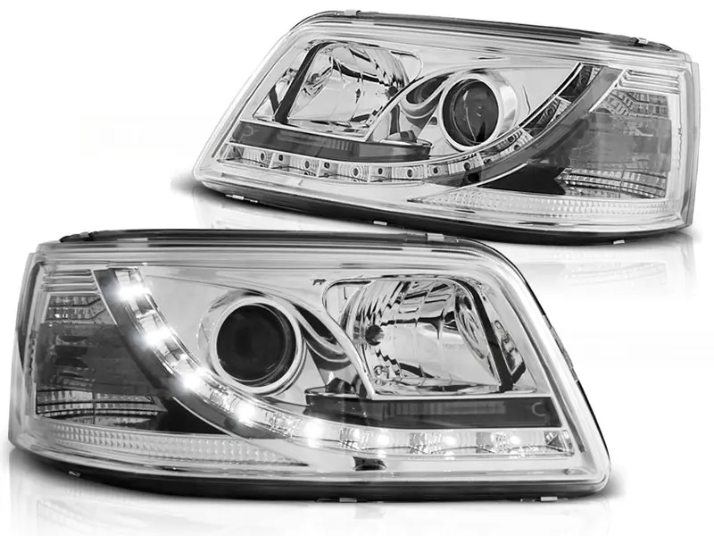 Frontlykter VW T5 2003 - 2009 | DAYLIGHT CHROME