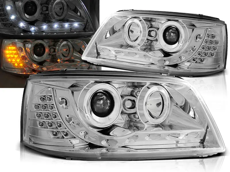 Frontlykter VW T5 2003 - 2009 | DAYLIGHT CHROME