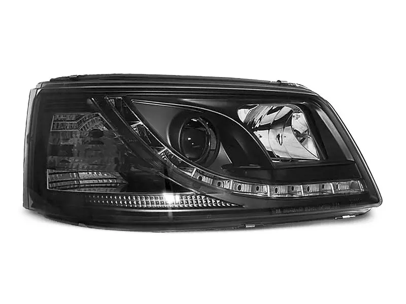 Frontlykter VW T5 2003-2009 TRUE DRL BLACK – bilde 7