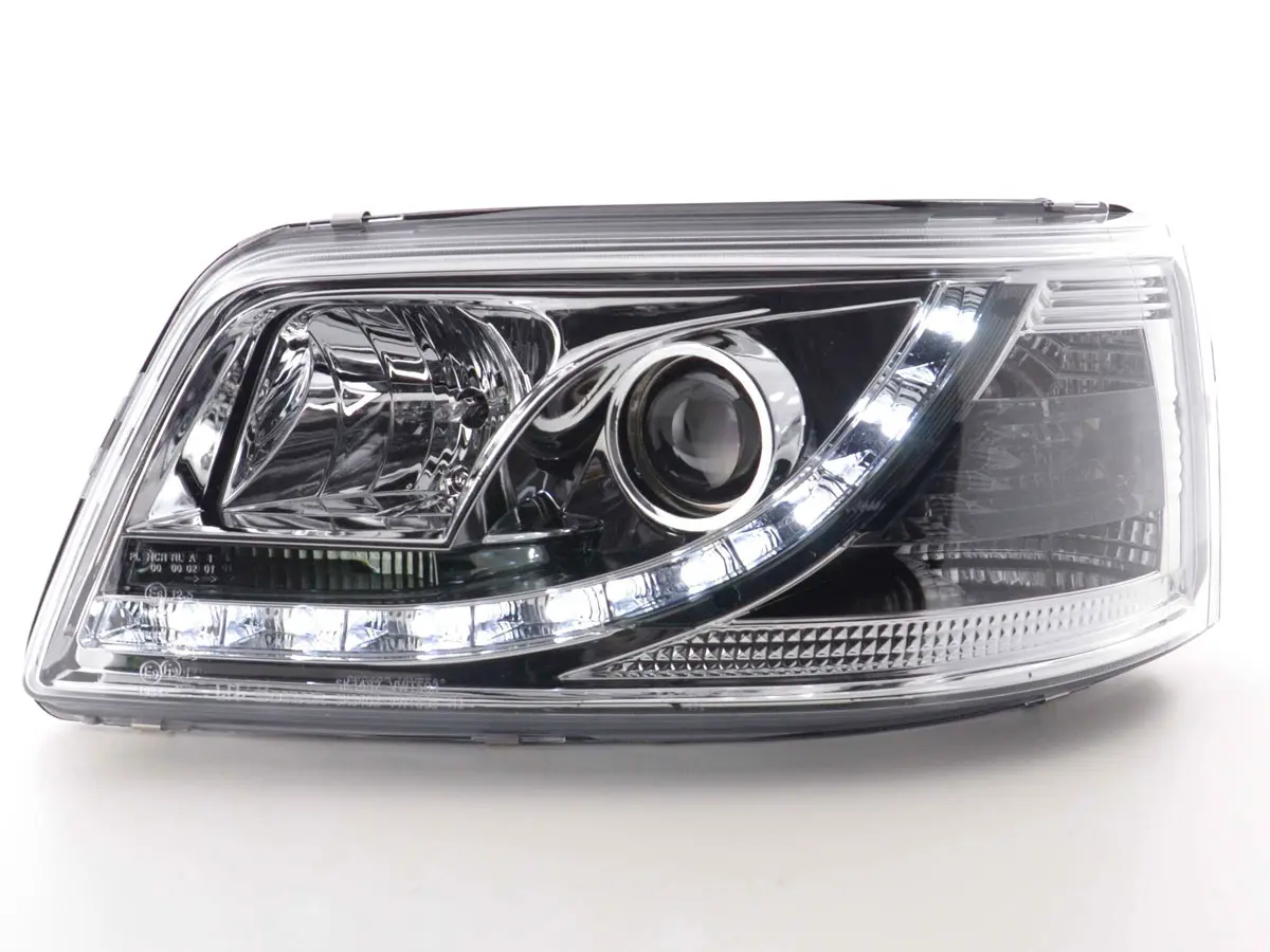 Frontlykter VW T5 2003-2009 TRUE DRL CHROME – bilde 4