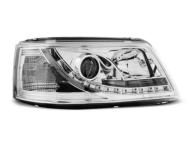 Frontlykter VW T5 2003-2009 TRUE DRL CHROME – bilde 6
