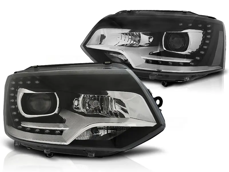 Frontlykter VW T5 2009 - 2015 | TRUE DRL BLACK – bilde 2