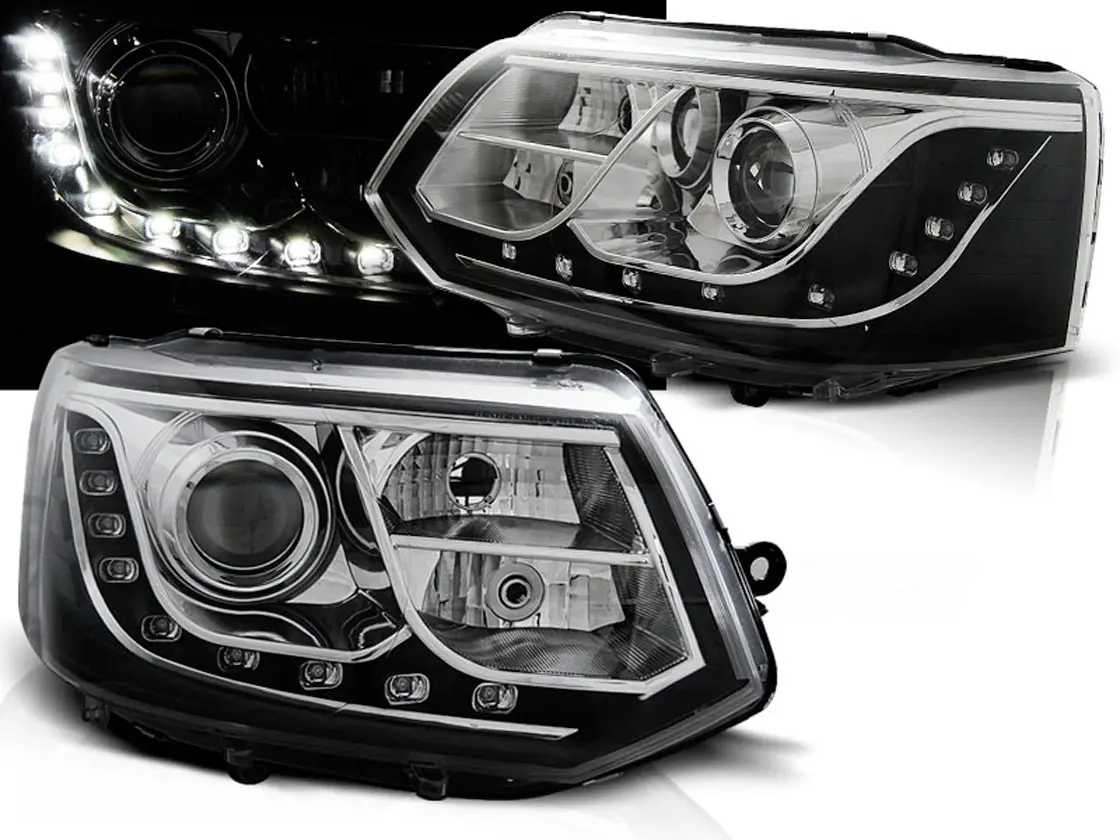 Frontlykter VW T5 2009 - 2015 | TRUE DRL CHROME