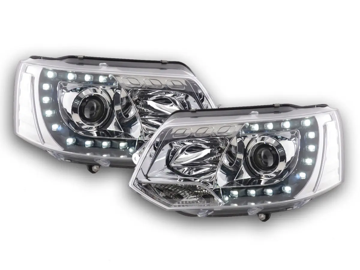 Frontlykter VW T5 2009 - 2015 | TRUE DRL CHROME