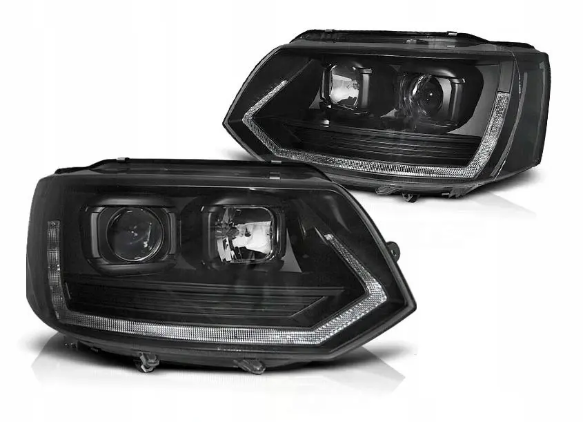 Frontlykter VW T5 2009 - 2015 | Tube Light Black – bilde 4