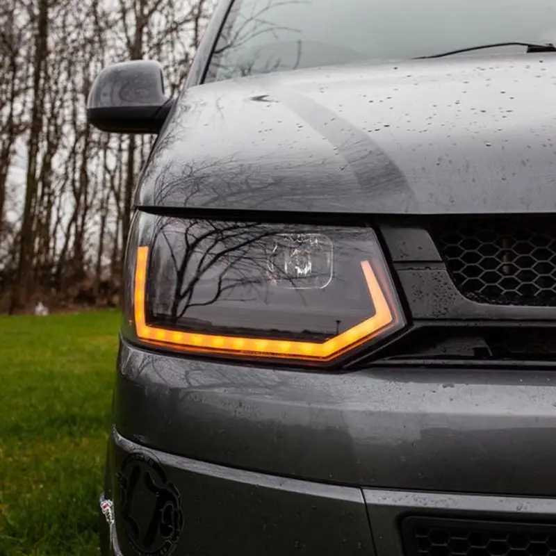 Frontlykter VW T5 2009 - 2015 | Tube Light Black – bilde 8