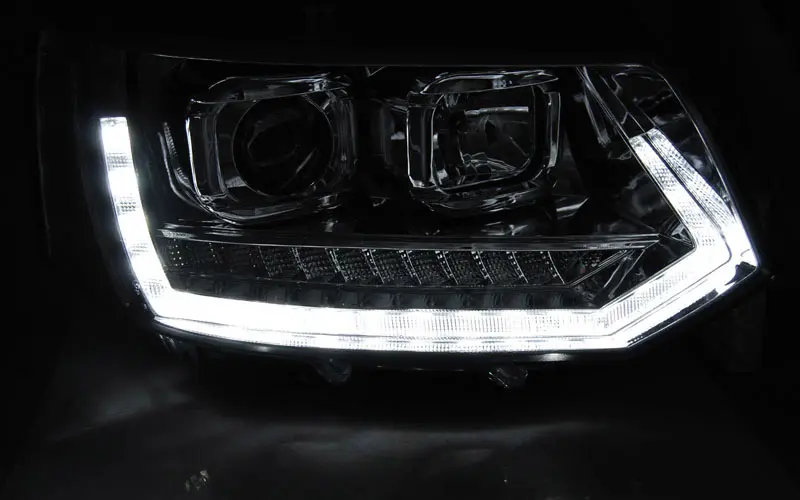 Frontlykter VW T5 2009 - 2015 | TUBE LIGHT DRL CHROME SEQ – bilde 4