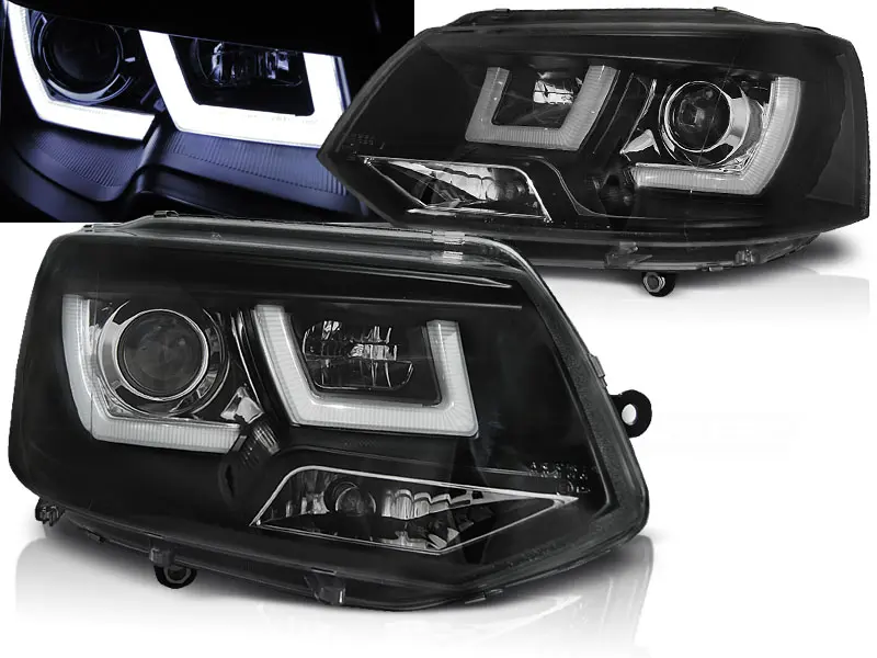 Frontlykter VW T5 2009 - 2015 | U-LED LIGHT BLACK Image 2