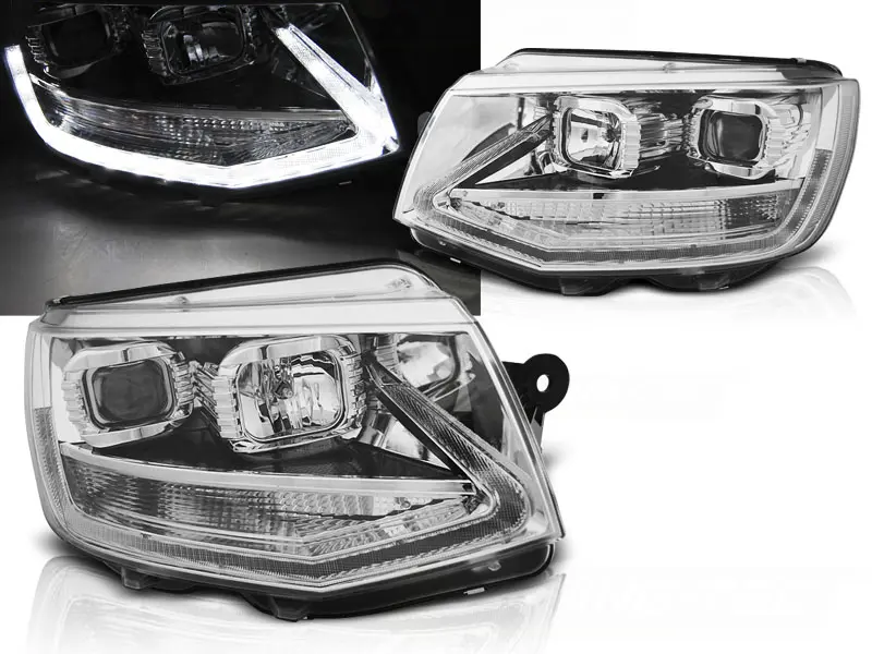 Frontlykter VW T6 2015 - 2019 | TRUE DRL CHROME