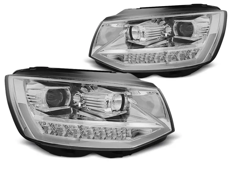 Frontlykter VW T6 2015 - 2019 | TUBE LIGHT DRL CHROME SEQ – bilde 5
