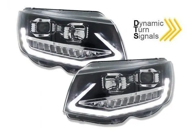 Frontlykter VW T6 2015 - 2019 | TUBE LIGHT DRL CHROME SEQ – bilde 2