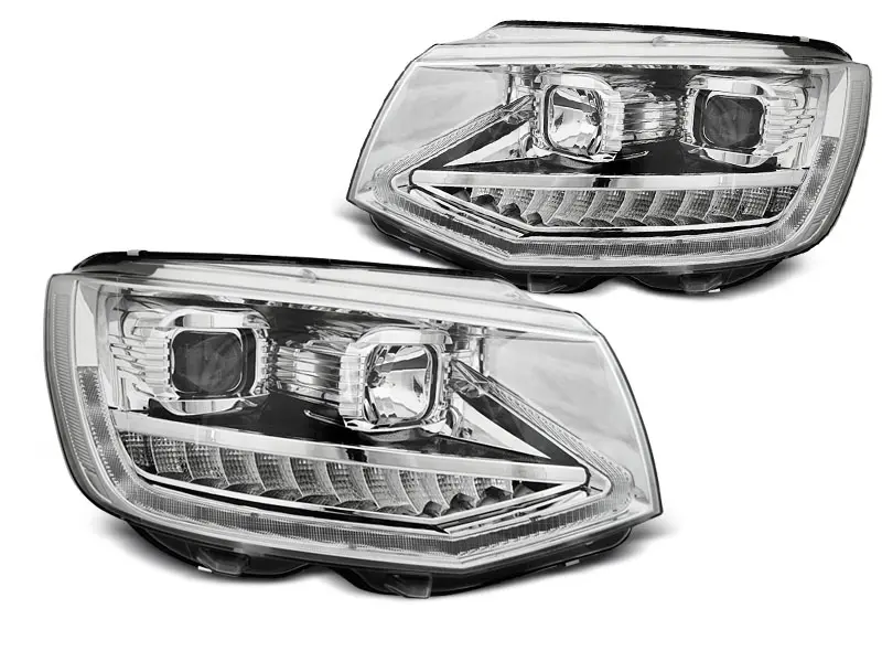 Frontlykter VW T6 2015 - 2019 | TUBE LIGHT DRL CHROME SEQ – bilde 6